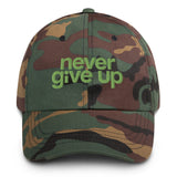 "Never Give Up" Dad hat